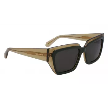 FERRAGAMO SF2002S-327 Naiste päikeseprillid Havana atsetaat pruun gradient 55mm