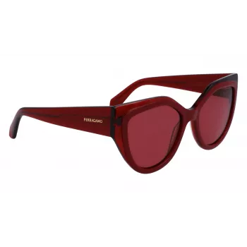 FERRAGAMO SF2004S-618 Naiste liblikapäikeseprillid Havana atsetaat pruuni gradiendi läätsedega 53/18/140 mm