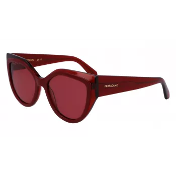 FERRAGAMO SF2004S-618 Naiste liblikapäikeseprillid Havana atsetaat pruuni gradiendi läätsedega 53/18/140 mm