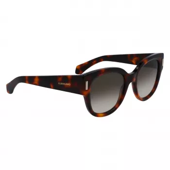 FERRAGAMO SF2007S-240 Naiste kassisilma päikeseprillid Havana pruun gradient 51mm