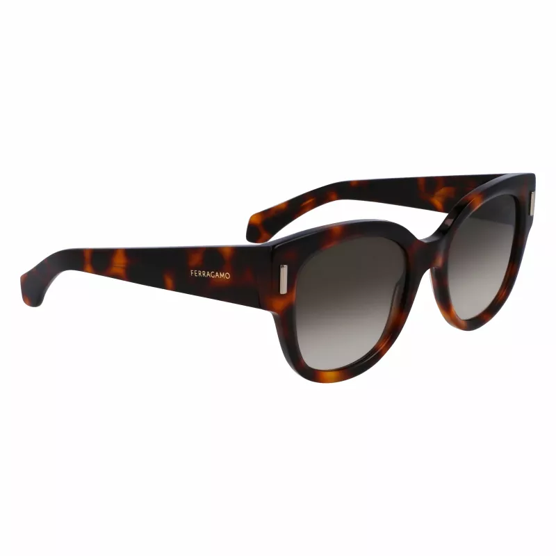 FERRAGAMO SF2007S-240 Naiste kassisilma päikeseprillid Havana pruun gradient 51mm