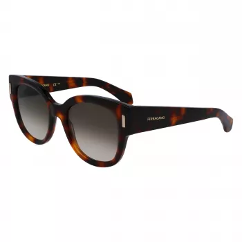 FERRAGAMO SF2007S-240 Naiste kassisilma päikeseprillid Havana pruun gradient 51mm