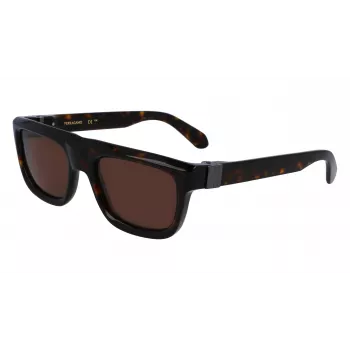 FERRAGAMO SF2009S-242 Meeste ruudukujulised atsetaatpäikeseprillid Havana pruun gradient 56/21/145 mm