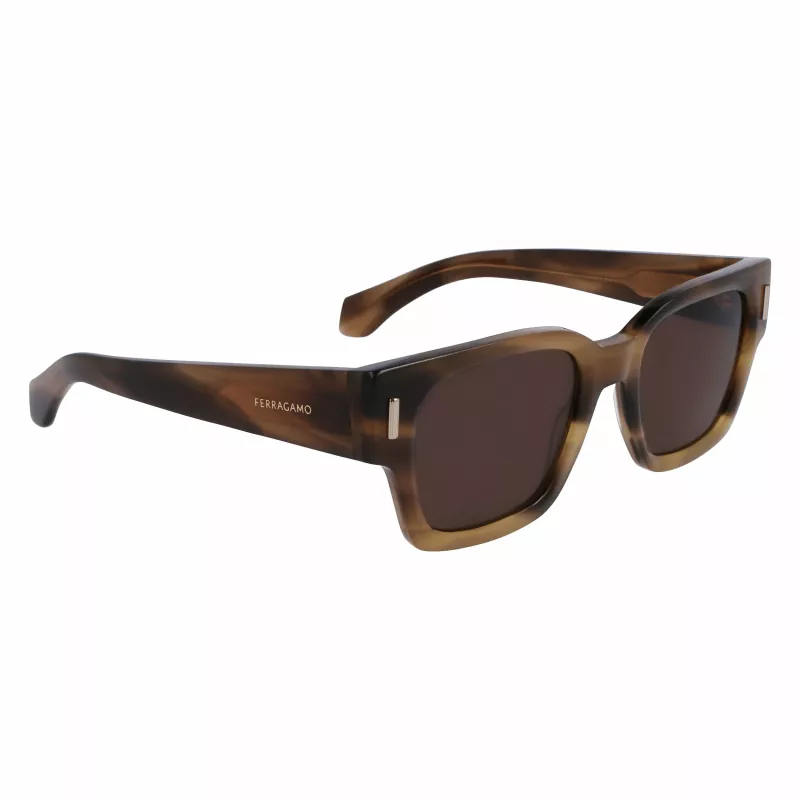 Ferragamo SF2010S-319 Päikeseprillid Mehed Roheline Havana Ruudukujuline Atsetaat 52mm