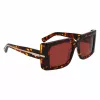 FERRAGAMO SF2032S-242 Naiste päikeseprillid Havana atsetaat ruudukujulise raamiga pruuni gradiendi läätsedega 55/19/140 mm