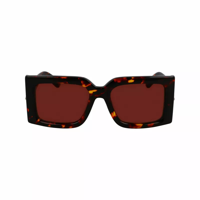 FERRAGAMO SF2032S-242 Naiste päikeseprillid Havana atsetaat ruudukujulise raamiga pruuni gradiendi läätsedega 55/19/140 mm