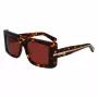 FERRAGAMO SF2032S-242 Naiste päikeseprillid Havana atsetaat ruudukujulise raamiga pruuni gradiendi läätsedega 55/19/140 mm