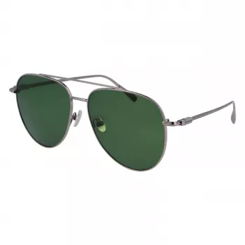 FERRAGAMO SF308S-44 Meeste ristkülikukujulised päikeseprillid - pruun Havana atsetaatraam, hallid polükarbonaat läätsed, UV400 kaitse