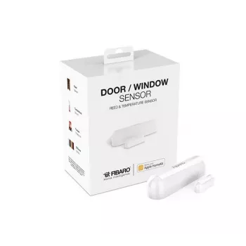 Fibaro ukse- ja aknaandur 2 Apple HomeKiti jaoks – valge, Bluetooth Low Energy, sisseehitatud temperatuuriandur