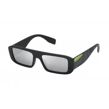 FILA Meeste Päikeseprillid SF9415540U28 - Ristkülikukujuline Must Raam Hallid Läätsed 54/17/145 mm UV400