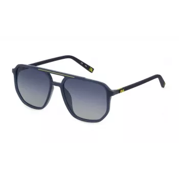 FILA SFI31257BL1P Meeste polariseeritud päikeseprillid – ristkülikukujuline must raam, suitsuhall lääts 57 mm