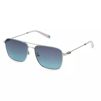 FILA SFI456-580579 Meeste ristkülikukujulised päikeseprillid - must raam, suitsuläätsed, UV400 kaitse