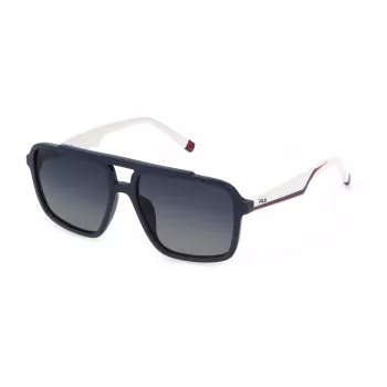 FILA SFI460-57D82P Unisex Päikeseprillid, Must Raam, Hall Polariseeritud Lääts, 57mm