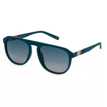 FILA Unisex SFI528-566EMP Päikeseprillid - Ristkülikukujuline täisraamiga plastikraam - UV400 kaitse - 56/19/145 mm