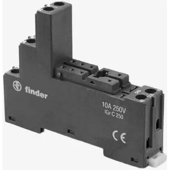 Finder 95.050 kruviklemmidega pesa 40/44/51/52/61 seeria releedele, DIN-liinile/paneelile paigaldatav, 8-kontaktiline, 10 A, 250 V AC, must