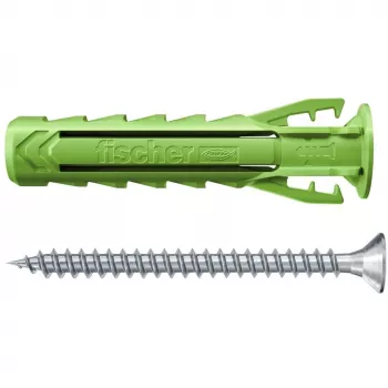 Fischer DUOPOWER Kruvi- ja tüüblikomplekt 100 tk - 6x30/8x40/10x50 mm - PZ2 - Roheline