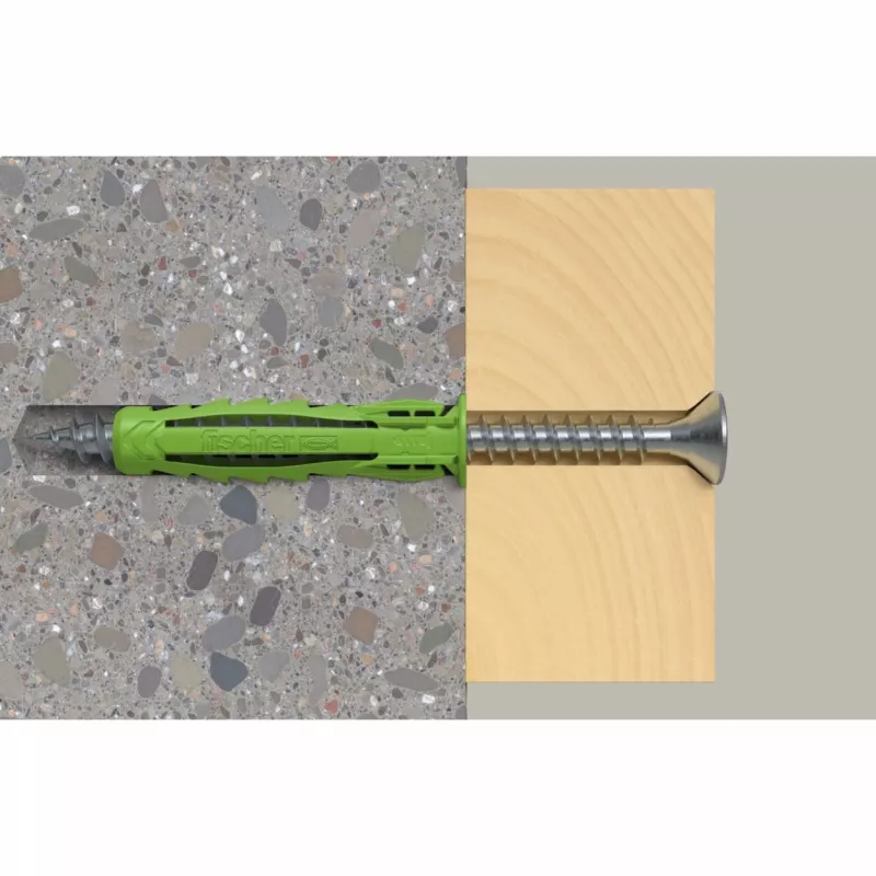 Fischer DUOPOWER Kruvi- ja tüüblikomplekt 100 tk - 6x30/8x40/10x50 mm - PZ2 - Roheline