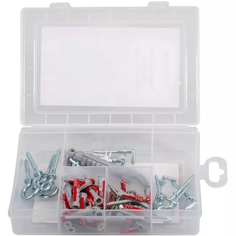 Fischer DUOPOWER seinatüübel ja kruvisett 547212 – 20-osaline komplekt betoonile, tellisele ja kipsplaadile