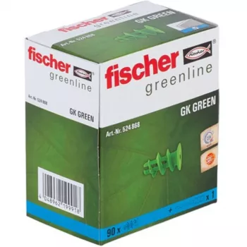 FISCHER GK GREEN isekeermuv kipsplaadi ankur, roheline, 90 tk pakk
