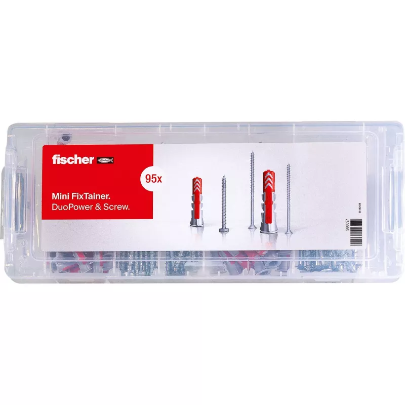 fischer Mini FixTainer - DuoPower tüüblite ja kruvide komplekt Ø 4,5/5/6/8 mm 30/40/50/60 (560097)