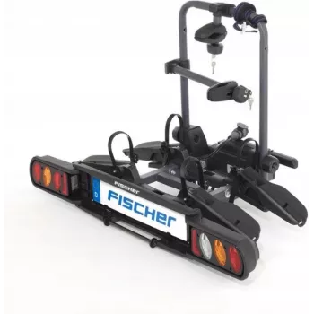 Fischer ProlineEvo 2 Haagisekonksu jalgrattahoidja 2 jalgrattale, 60 kg, kokkupandav, LED-valgustus