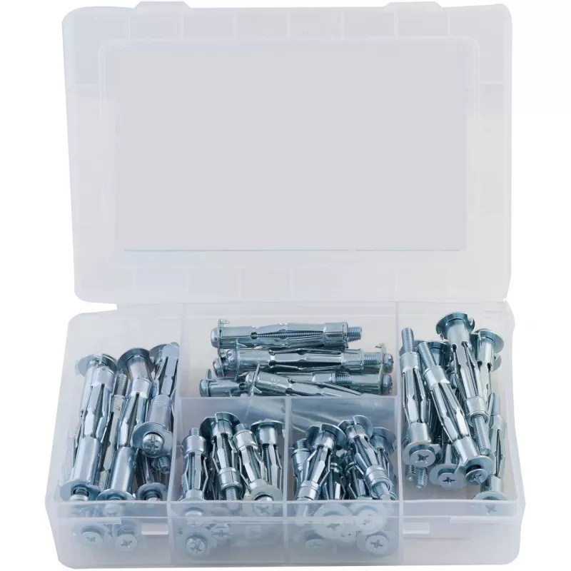 fischer universaalne kinnituskomplekt DUOPOWER 100-osaline komplekt (50 tüüblit, 50 kruvi) 558327