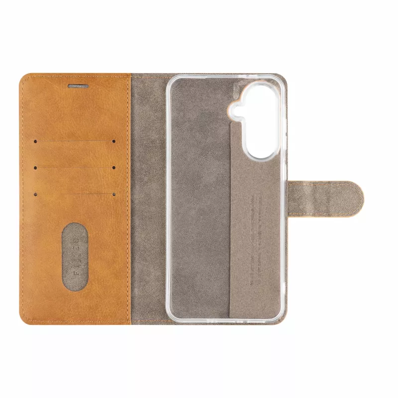 Fixed Opus Book Case Samsung Galaxy A37 5G jaoks, sünteetiline nahk, pruun