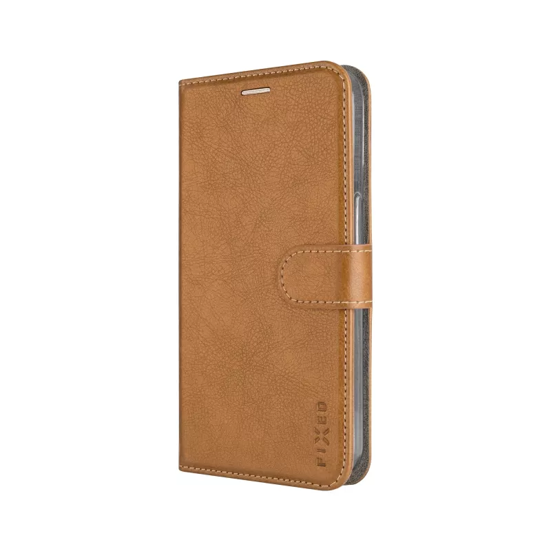 Fixed Opus Book Case Samsung Galaxy A57 5G jaoks, tehismaterjalist nahk, pruun