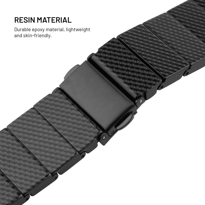 FIXED Resin Strap pro for Apple Watch 44/45/46/49, Carbon Black
