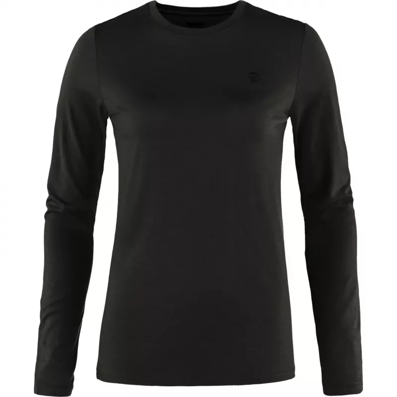 Fjällräven Abisko Wool LS naiste aluskiht särk must