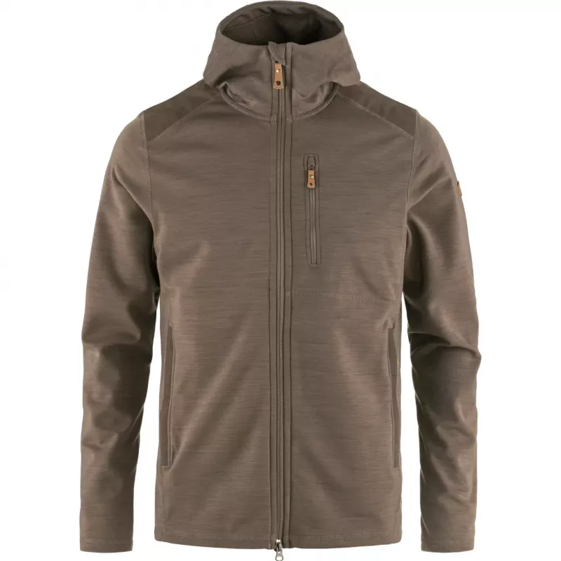 Fjällräven Keb Fleece Hoodie Men's Suede Brown Size L