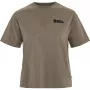 Fjällräven Women's T-Shirt Forest Walk Suede Brown Size S