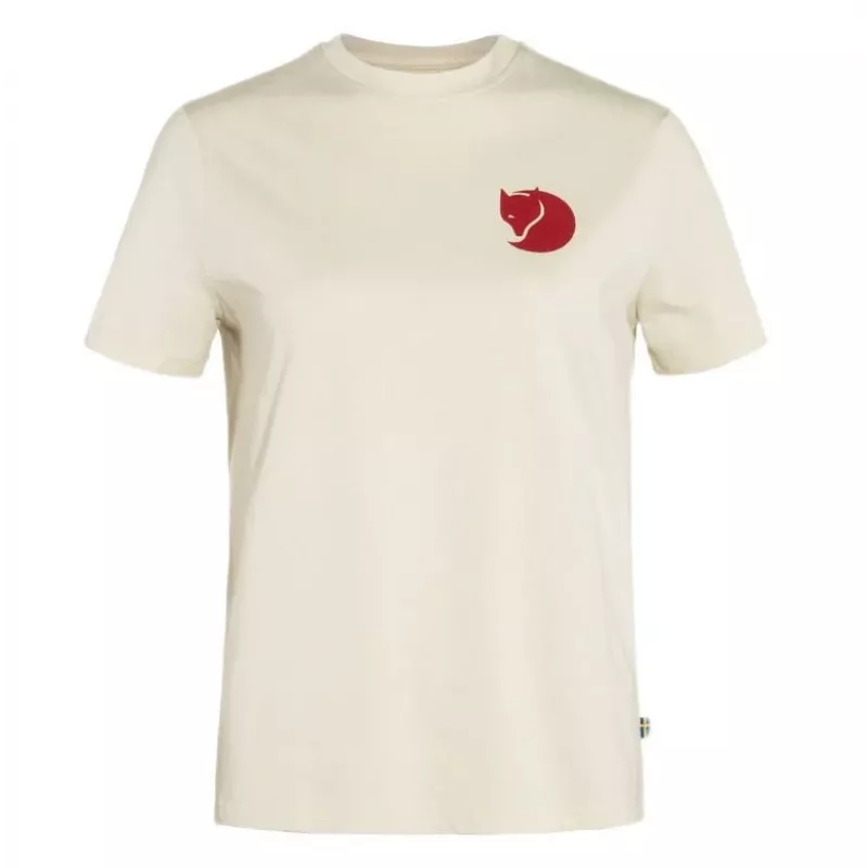 Fjällräven Naiste T-särk Fox Boxy Logo Tee Chalk White