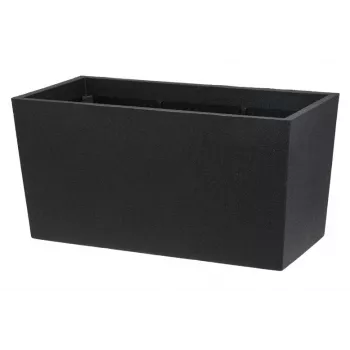 Flowerpot Thermo Patio D76 Must 76 cm Ümmargune Kaheseinaline Isolatsiooniga Väljasõuupott