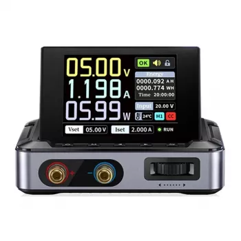 FNIRSI DPS150 PD reguleeritav alalisvoolu toiteallikas 150W 0-28V 0-5A USB-C PD & DC sisend TFT-ekraan