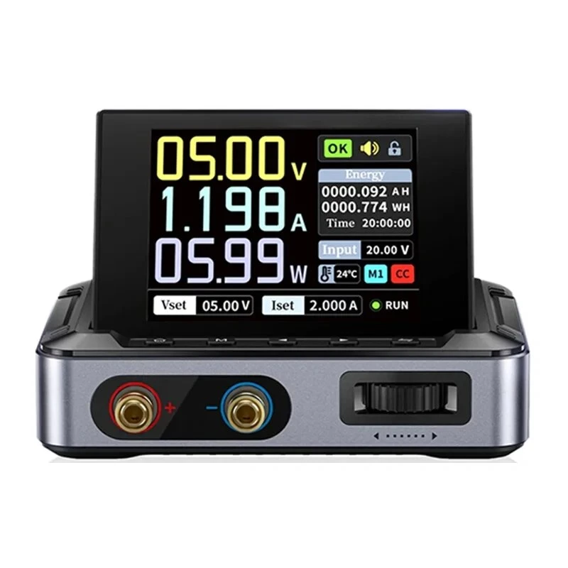 FNIRSI DPS150 PD reguleeritav alalisvoolu toiteallikas 150W 0-28V 0-5A USB-C PD & DC sisend TFT-ekraan