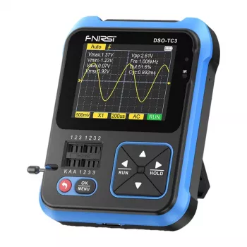 FNIRSI DSO-TC3 Käeshoitav digitaalostsilloskoop, transistori tester, signaaligeneraator 3-in-1
