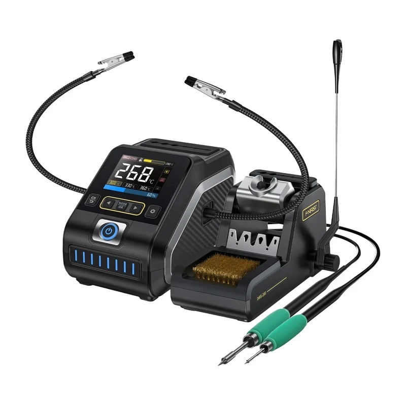 FNIRSI DWS-200F 200W Jootejaam 2.4 inch IPS-ekraaniga, PID-juhtimine, C245/C210 otsikud