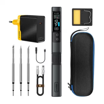 FNIRSI HS-02B F 100 W Smart Jootekolb USB-C PD, OLED-ekraan, Kiire Kuumutamine