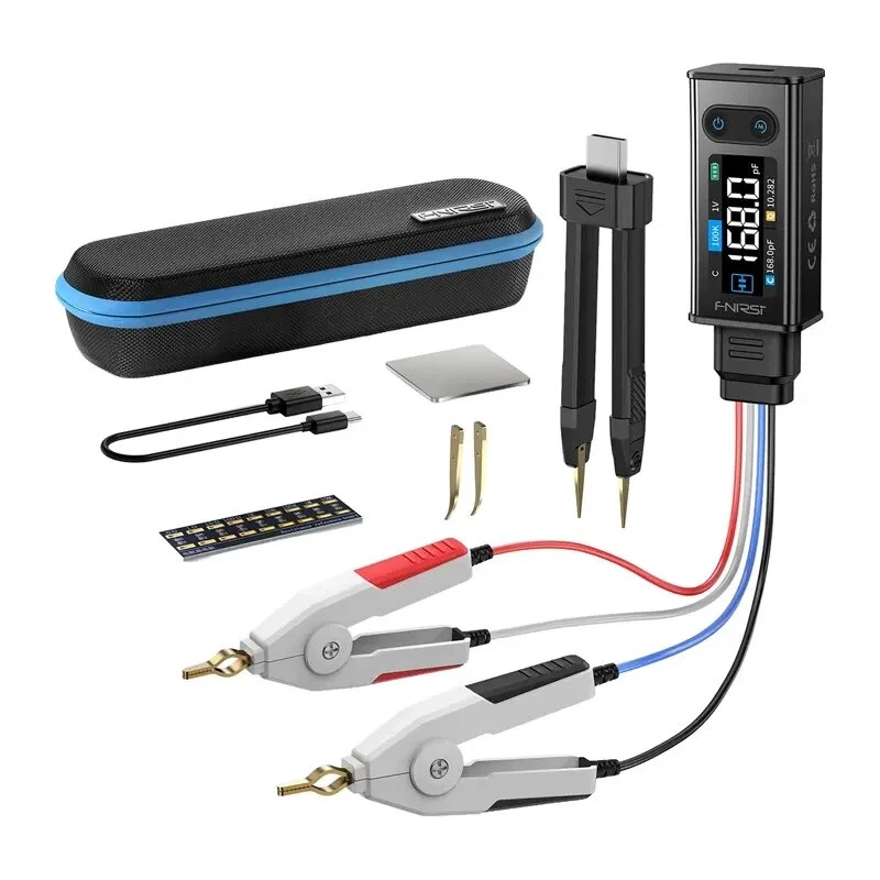 FNIRSI LCR-ST2 Plus LCR tester – 2.8 tolli TFT, 100Hz-100kHz, L/C/R/ESR/D/Q, laetav