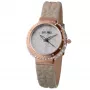 FOLLI FOLLIE Donatella naiste kvartskell WF13B032SPI 35mm roostevabast terasest korpus valge sihverplaat roosa nahast rihm