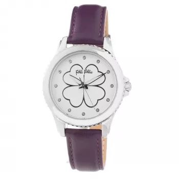 Folli Follie Heart4Heart naiste kvartskell WF15T031SSW 34mm roostevaba teras hõbe valge