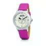 Folli Follie Heart4Heart naiste kell WF13T040SPW 32mm roosakuldne roostevaba teras ja valge nahk