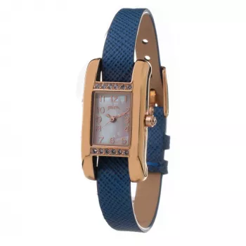 Folli Follie WF13B064SPWA naiste kvartskell analoog - valge nahkrihm, 34mm roosakuldne korpus