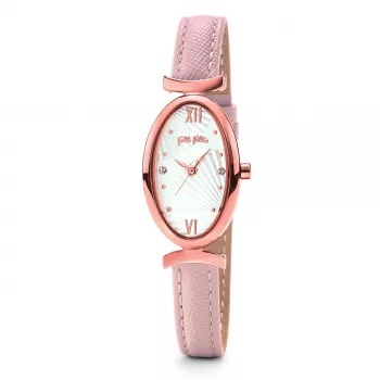 Folli Follie naiste kvarts-analoogkell WF16R031SSS - roosakuldse tooniga roostevaba teras, valge sihverplaat, 34 mm