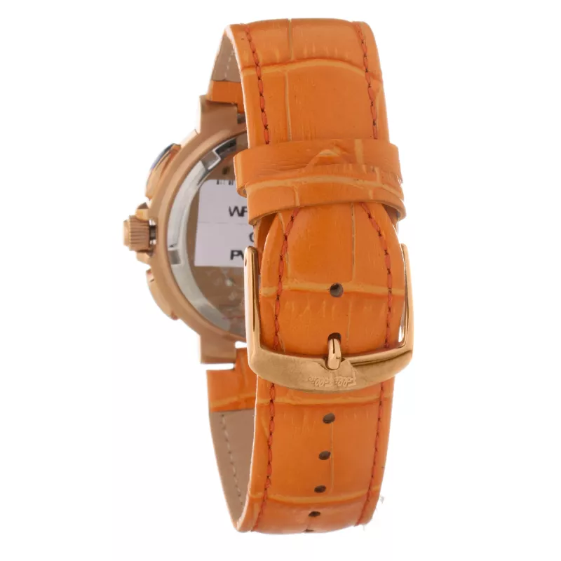 FOLLI FOLLIE Naiste kell WF13R002SEN 40mm Roosakuldne roostevaba teras valge nahk