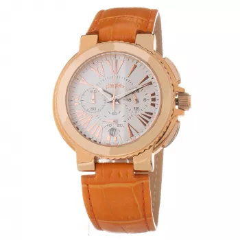 FOLLI FOLLIE Naiste kell WF13R002SEN 40mm Roosakuldne roostevaba teras valge nahk