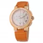 FOLLI FOLLIE Naiste kell WF13R002SEN 40mm Roosakuldne roostevaba teras valge nahk