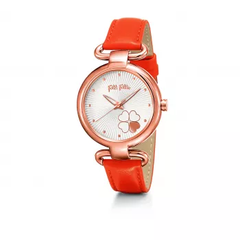 FOLLI FOLLIE naiste käekell WF15R029SPNA 32mm roosakuldne roostevaba teras roosa nahk
