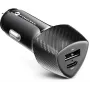 Forcell Carbon CC50-1A1C 38W Autolaadija USB-C PD 3.0 + USB-A QC 3.0 Must